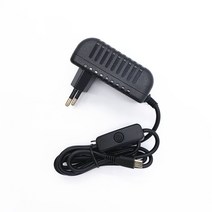 호환 lincoiah 전원 공급 장치 충전기 acdc 어댑터 5v 3a psu micro usb with power onoff switch for raspberry pi 3 b, 버튼으로, 에게, 5v 3a 마이크로 USB