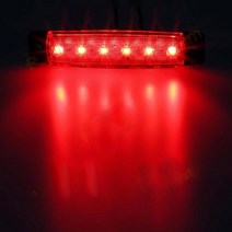 안개등 자동차 외부 조명 LED 12 V/24 V 6 SMD 버스 트럭 화물차 사이드 마커 표시등 낮은 트레일러 후방, 02 24V, 02 Red