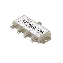 STEREN 4-방향 2.4GHz 90dB 1개 포트 F-핀 동축 스플리터에서 DC 전달, 4방향
