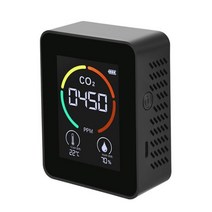 이산화탄소 경보기 CO2 검출기 다기능 온도 습도계 모니터 백색 가스 분석 기기 대기 오염 모니터, [02] pi