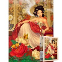 퍼즐피플 2000피스(일반조각)명화 풍경퍼즐 직소퍼즐, 목단화여인(일반조각) 2000P, 퍼즐유액 포함, 2000p