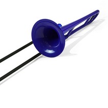 소형 플라스틱 트럼본 금관 악기 테너 플랫 초급 입문자용, 파란색