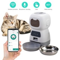 자동 개 고양이 피더 35L 건조 식품 2L 애완 동물 물 분수 음료 스마트 그릇, 없음, 3.5L WIFI Feeder+With USB plug
