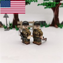 2차 세계대전 미국 군인 2세트 무기 포함 밀리터리 레고 호환 57