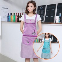 원피스앞치마 미술 교사앞치마 미용실 앞치마 공방, 그린