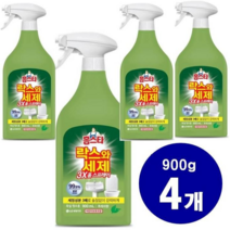 엘지생활건강 홈스타 락스와세제 3X 폼 스프레이 후레쉬향 900ML, 4개