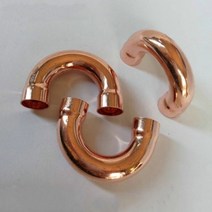 선홈통 PVC 알루미늄 8-19mm 에어컨 냉동 피팅용 두꺼운 구리 U-엘보 180 도 용접 파이프 조인트 3 개, 07 19 x 0.8 x 60  mm