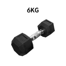 헬스프라자 육각아령 고무덤벨 6kg (2개1조)