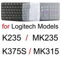 로지텍 무선 용 K235 MK235 MK315 K375s 키보드 커버 블랙 클리어 투명 실리콘 TPU 스킨 케이스 보호, [01] Clear
