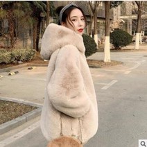 후드밍크코트 에코퍼 부드러운 오버핏 따뜻한 포근한 겨울롱코트 그레이 블랙 브라운
