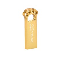 에스티원테크 ST70 USB 메모리 메탈재질 귀여운 고양이발바닥, 32GB, 골드