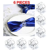 6/12PCS 골드 실버 냅킨 링스 버클 웨딩 크리스마스 생신 냅킨 링은 꽃 잎 Flower Leaf Napkin Rings Serviette Buckle Gold Silver, 6 PCS-만리장성 실버
