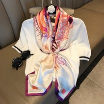 90CM 빅 사각스카프 작은 네모난 수건 여자패션 봄가을 타입 스타일리시 숄 항저우