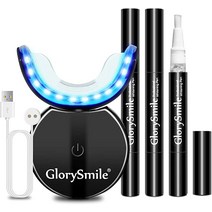 셀프치아미백 LED 조명이 포함된 GlorySmile 치아 미백 키트 3개의 Carbamide Peroxide 젤 펜이 16분 비민감성 빠른 미백제 모든 종류의 얼룩 제거에 도움
