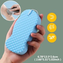 바디 클리닝을 위한 엑스포일레이팅 목욕 스폰지 데드 스킨 리무버 마사지 청소 샤워 브러시 필링 스크러버 스폰지 매직 스폰지, 파란색