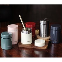 더바른유통 도시락통 200ml 280ml 보온 도시락통 1인용 보온도시락통 보온 죽통 어린이집 죽통, 카키색