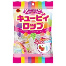 BOURBON 큐비롭 CUBYROP 7가지 컬러풀캔디 과일맛 100g x 10봉지, 10개