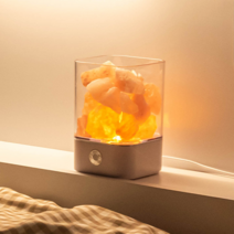 천연 솔트 스톤디퓨저 무드등 실내 아로마 오일 디퓨저 집들이선물, 라벤더, 블랙