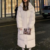 허그허그 / 심플 데일리 2COLOR 롱패딩 자켓