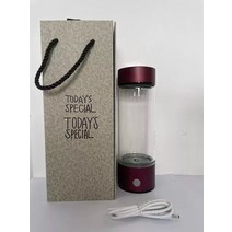 수소수 생성기 정수 알칼리 이온수 전해수기 450ml 기 1200mah 13001600ppb 3분모드 슈퍼항산화제 orp 수소병, 하얀