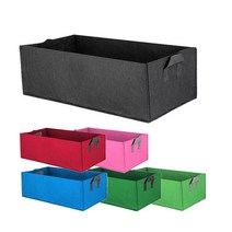 발코니텃밭 손잡이 부직포상자 사각 칼라 부직포 화분, 연두