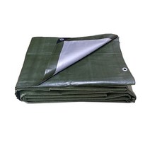 그라운드시트 양면 투톤 코팅 방수천막 5.4 x 10 m, OLIVE GREEN + SILVER, 1개