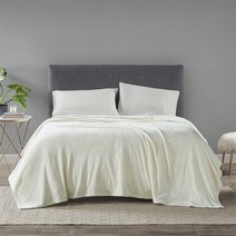 Madison Park 매디슨 파크 마이크로라이트 담요 102155, 아이보리, 왕