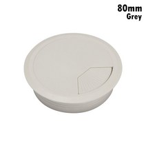 60/80mm 책상 테이블 플라스틱 케이블 구멍 커버 PC 컴퓨터 라운드 와이어 깔끔한 그로멧 데스크 패스너 클램프, [08] 80mm grey