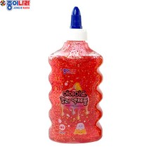 종이나라 머메이드컬러 액체풀 물풀 180ml 슬라임 재료, 빨강, 1개