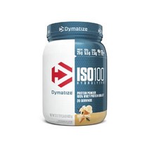 Dymatize ISO100 하이드롤라이즈드 단백질 파우더 100 분리 유청 25g BCAA 5.5g 글루텐 프리 빠른 흡수 쉬운 소화 과일 페블 20회 제공량, 바닐라, 20인분 (1팩)