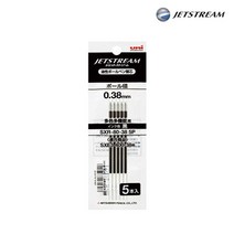 제트스트림 다색 볼펜 리필심 0.38mm SXR-80-38 5개입, 단품