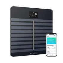 Withings Body+ - 디지털 Wi-Fi 스마트 체중계 자동 스마트폰 앱 동기화 체지방 BMI 전신 체성분 측정 수분 비율 근육 및 뼈 질량 측정 기능 임신 추, Body Black