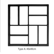 벽돌몰드 디자인 디딤돌 보도블럭 틀 시멘트 정원 포장 금형 DIY 돌 도로 콘크리트 경로 메이커, 1pcs+Mold A