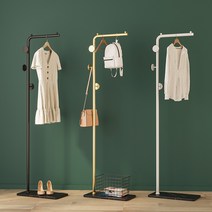 ㄱ자 행거 롱코트 롱패딩 옷가게 코너형 옷가게 1단, 화이트 슬레이트 + 골드가지 170cm