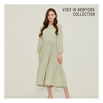 비지트인뉴욕 쉬폰 주름 롱 원피스 VY3OPE1