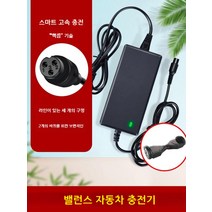 42V2A 충전기 이륜 외발 균형 밸런스 전동킥보드 외바퀴 충전 전원 장치 3구멍 헤드, 플래그십-팬 냉각-36V-42V 2A(고속충전