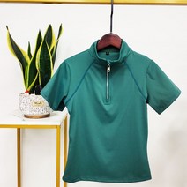 빠른 건조 짧은 소매 승마 티셔츠 여성 쇼 Equitation 의류, 07 green_02 M