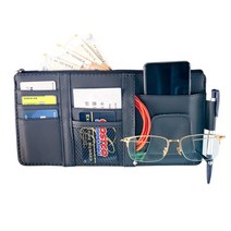 올리보 멀티 썬바이저 카드홀더 지퍼타입, 1개, 지퍼2세대-블랙