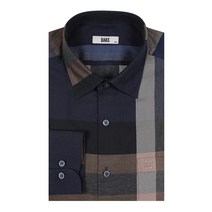 닥스셔츠 [23년FW신상품][선물인기] 단정하고 세련된 컬러감으로 데일리 착장하기 좋은 빅체크 레귤러핏 네이비셔츠