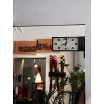 양면 직사각형 금속 벽시계 복고풍 플랫폼 아날로그, 그레이는 촬영 후 1-2주 이내 배송됩니다.