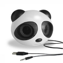 스피커 pc 사운드 블루투스 게이밍 팬더 귀여운 컴퓨터 말하는 휴대용 미니 USB 2.0 소형 노트북 데스크탑 서브 우퍼, [01] Black