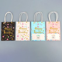 생일 선물용종이가방 종이 쇼핑백 종이가방 꽃다발, 화이트