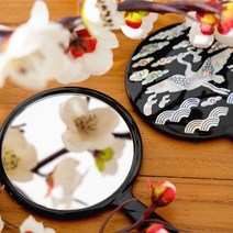 전통 손거울만들기 자개스티커, 자개손거울 나비