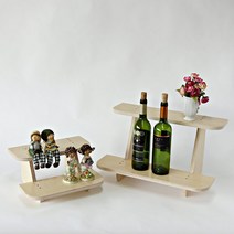 리빙원디자인 자작나무 다용도 2단 원목선반 정리대 진열대 받침대, 높은 소 사이즈
