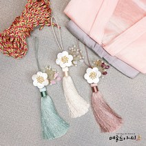 자체제작 빛고운 자개꽃 브로치 태슬 노리개/혼주 한복 노리개/고급 브로치