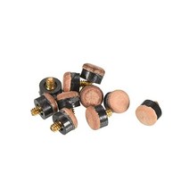 PATIKIL 12mm 직경 나사식 풀 큐 힌트 30개 당구 스누커 용품 스틱 팁 교환용 액세서리 브라운