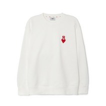 MLB 공용 하트 오버핏 맨투맨(3AMTH0131-50CRS)