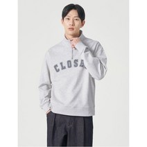 [에잇세컨즈] 오버핏 반집업 그래픽 스웨트 셔츠 아이보리 (423141HY10)
