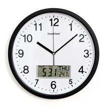 스위트하트 무소음카렌다벽시계350_블랙