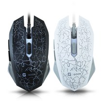 GG 카멜레온 LED 및 무게추 탑재 땀방지 러버코팅 2200dpi 게이밍 유선 마우스, 블랙